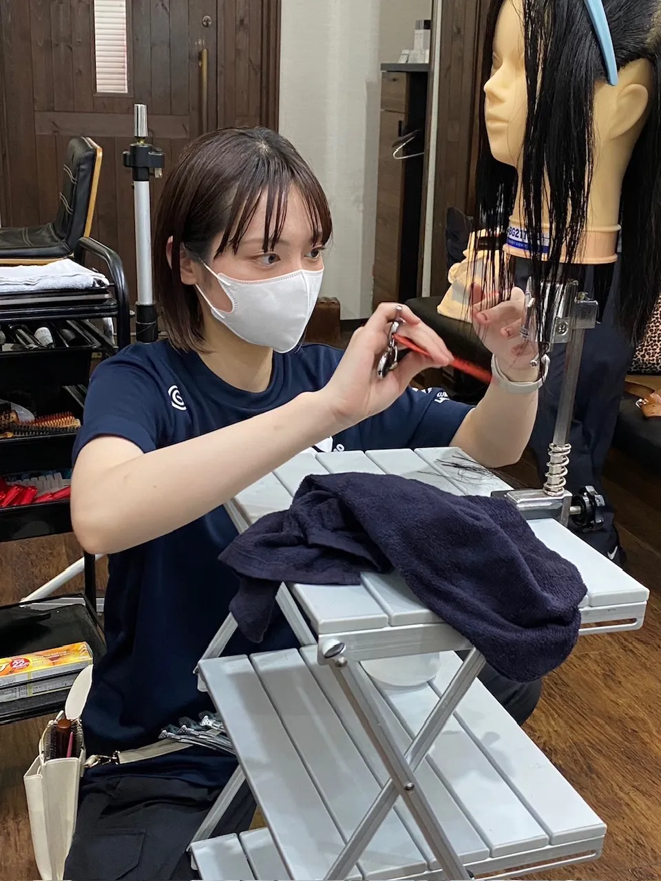 teto訪問理美容の現場の様子