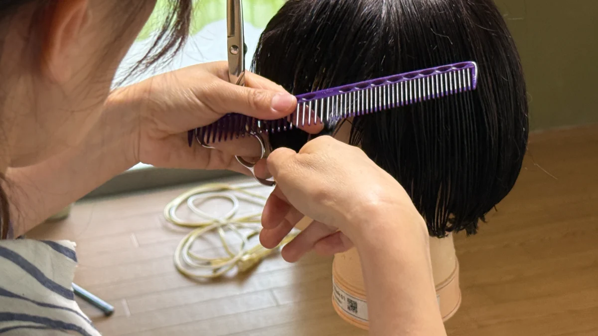 実務経験2年、LBLカット講習グラボブ練習 (7)